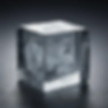 Close-up of ice cube showcasing its clarity