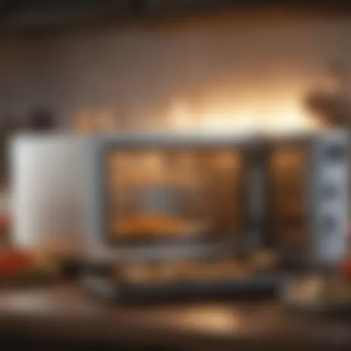 A microwave showcasing its versatility in food preparation