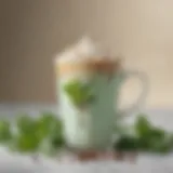 A fresh mint plant symbolizing the origin of mint flavored coffee creamer