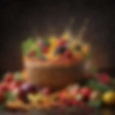 Fiber-Rich Foods for Digestive Health A vibrant assortment of fiber-rich fruits and vegetables