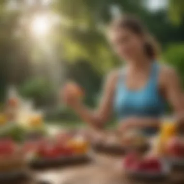 Embracing a Healthy Lifestyle A serene outdoor setting promoting a healthy lifestyle