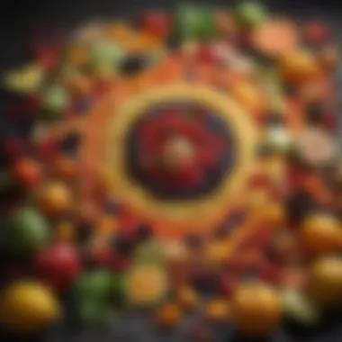 Fiber-Rich Foods for Cholesterol Management A vibrant assortment of fruits and vegetables rich in fiber