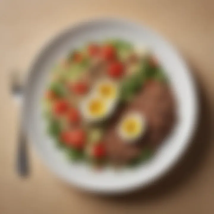 A close-up of a plate filled with low potassium grains and a side of salad.