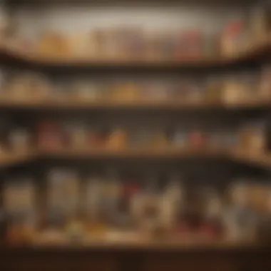 A neatly organized pantry showcasing low potassium food items.