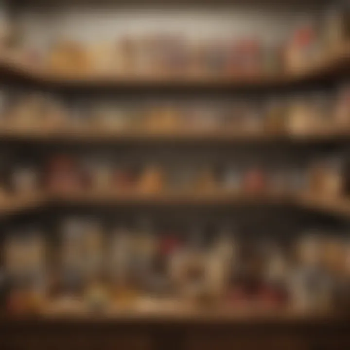 A neatly organized pantry showcasing low potassium food items.