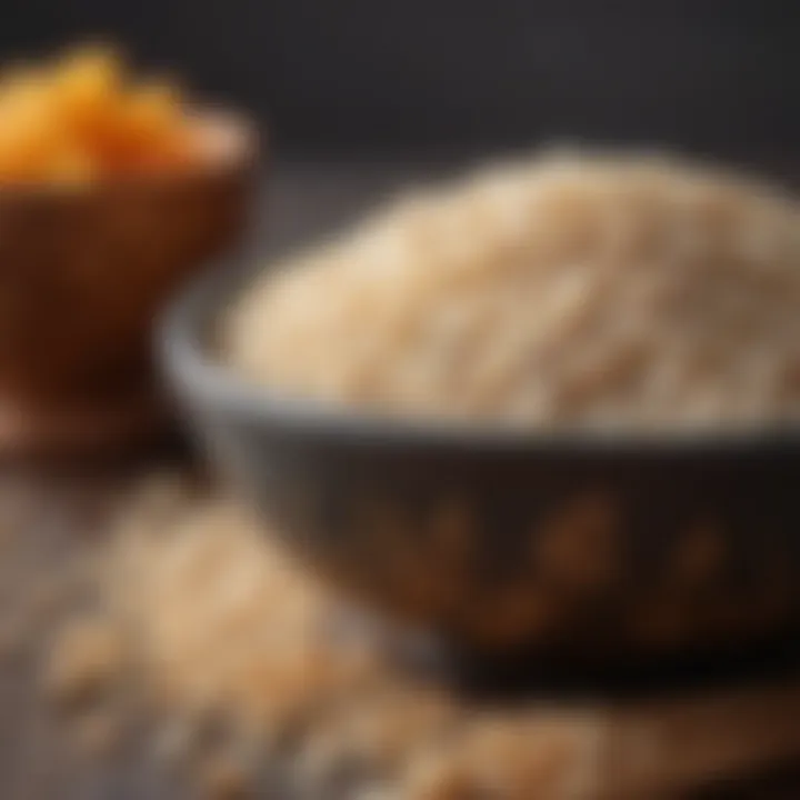 A close-up of a bowl of whole grain rice, symbolizing nutritious grain choices.