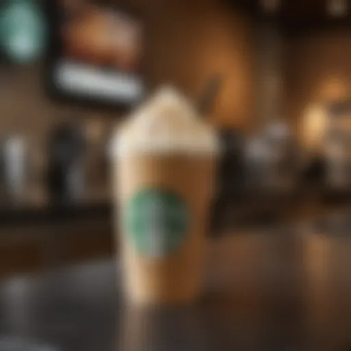 A digital map showing multiple Starbucks locations