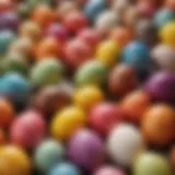 Colorful naturally dyed Easter eggs