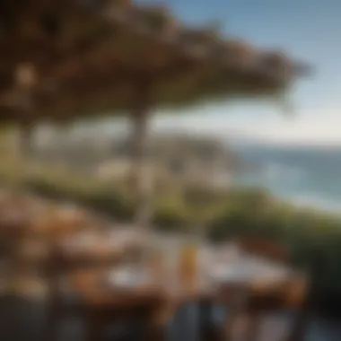 A picturesque coastal restaurant with ocean views.