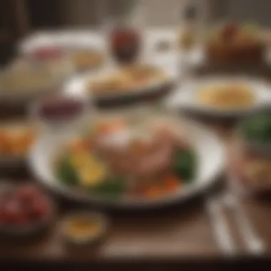 Meal Planning for Digestive Health A serene setting with a meal plan highlighting various dietary options