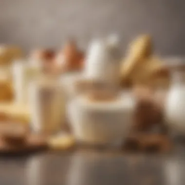 Dairy Delights: Creamy Protein Boosters A variety of dairy products arranged to showcase their protein benefits.