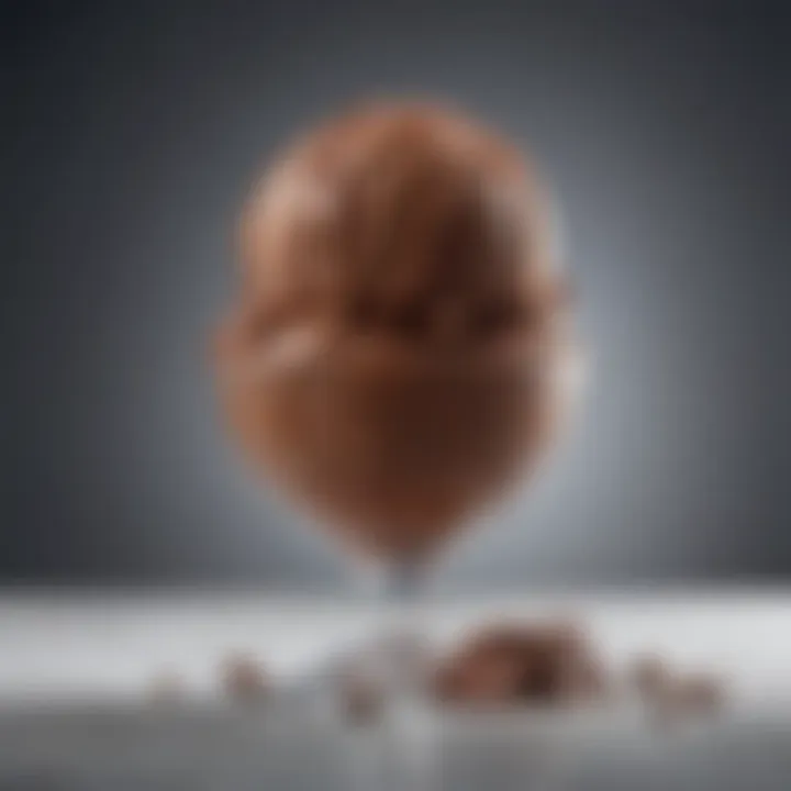 A chart showcasing the nutritional benefits of diet chocolate ice cream