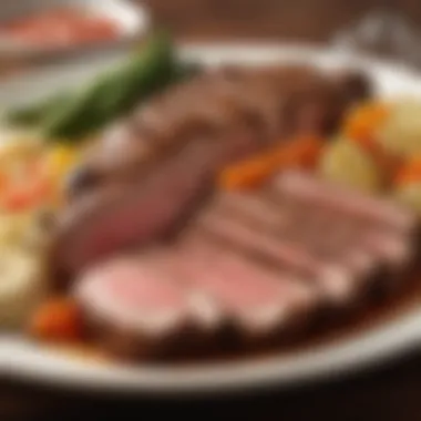 A vibrant plate showcasing tri tip with fresh vegetables