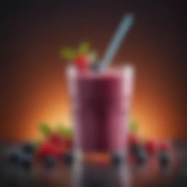 Delicious Berry Blend Smoothie Colorful berry blend in a glass