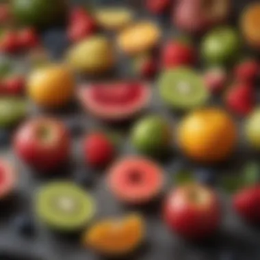 Seasonal Fruit Selection for Smoothies Fresh seasonal fruits on a table