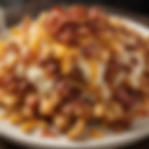 Flavorful Outback Loaded Fries topped with melted cheese and crispy bacon