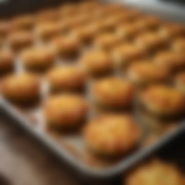 Golden crispy oven hash browns on a baking tray