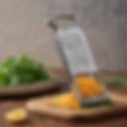Elegant display of the Pampered Chef Microplane Grater showcasing its unique design.