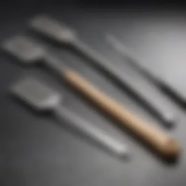 Close-up of the unique design features of Pampered Chef spatulas