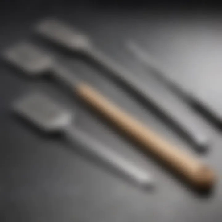 Close-up of the unique design features of Pampered Chef spatulas