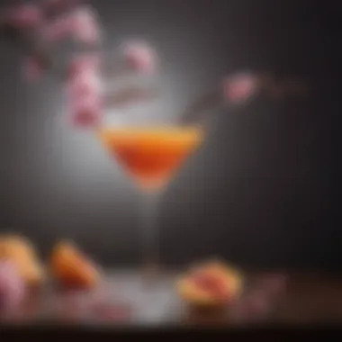 Gourmet food pairings complementing the Peach Blossom Martini