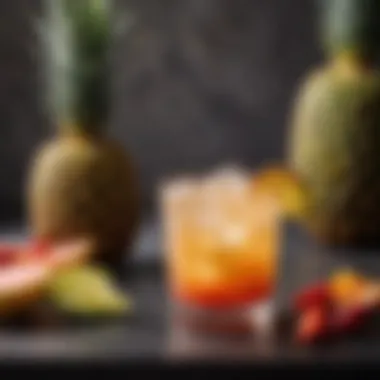 Vibrant Pineapple Cosmopolitan Vibrant Pineapple Cosmopolitan cocktail garnished with fresh fruit