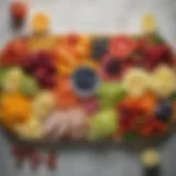 Colorful vegetable and fruit platter