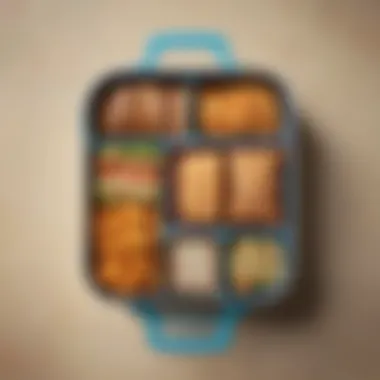 Innovative Lunchbox Filled with Fun Bites Creative lunchbox with assorted mini sandwiches