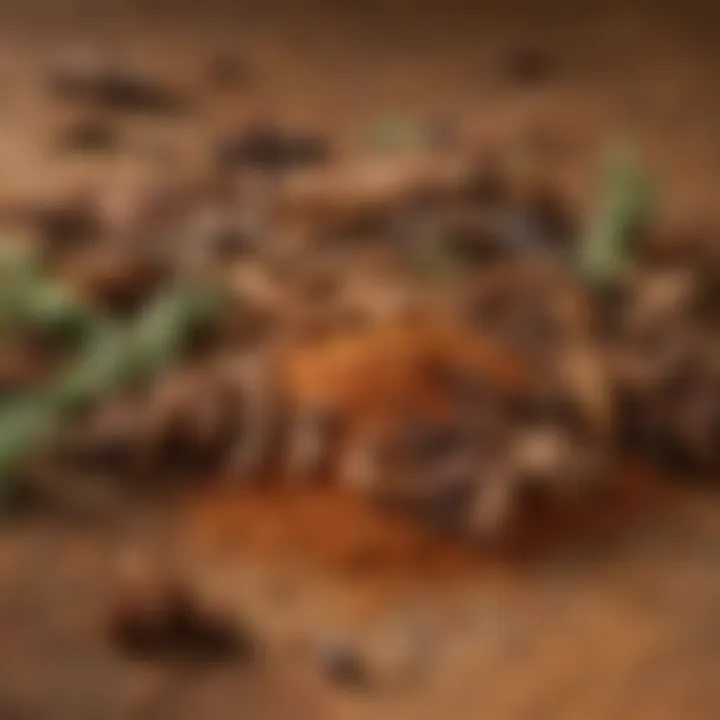 A close-up of a variety of spices used in ranch dry rub