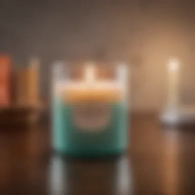 Repurposed Candle Jar as Storage A creatively repurposed candle jar transformed into a stylish storage solution.