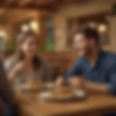 A couple enjoying their meal at Olive Garden