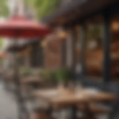 A cozy outdoor seating area at a popular Chicago eatery