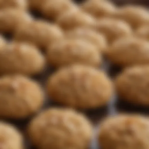 Close-up of freshly baked Rice Krispies cookies with a golden-brown crust