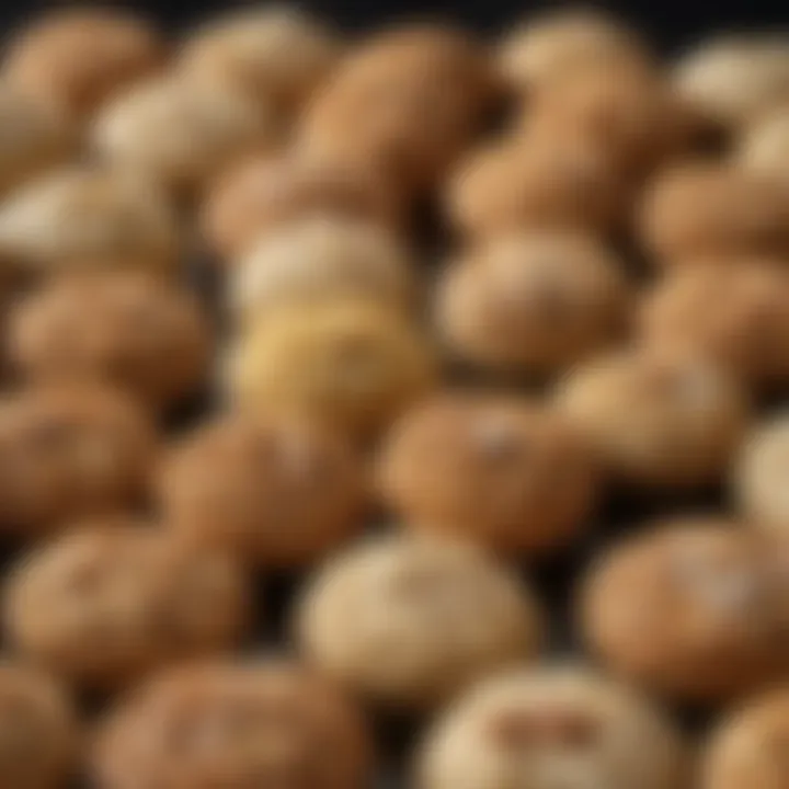 A variety of Rice Krispies cookies displayed on a vibrant plate