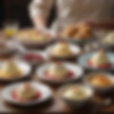Culinary Versatility: Dishes Enhanced by Roddas Clotted Cream Assortment of dishes featuring Roddas Clotted Cream