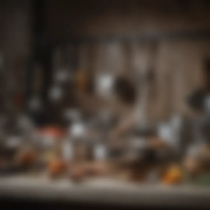 A beautifully arranged set of Sabatier utensils in a kitchen setting