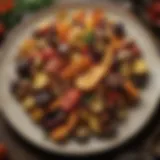 A vibrant platter of roasted vegetable medley showcasing seasonal produce