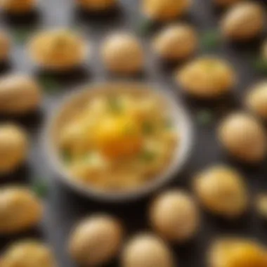 Artistic Presentation of Scrambled Eggs Beautifully scrambled eggs resting in their shell