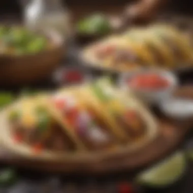 Close-up of traditional ingredients used in tacos