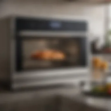 Innovative Design of Smart Oven A sleek smart oven showcasing convection technology