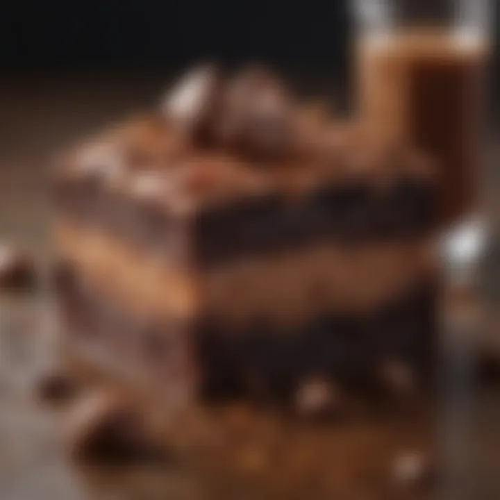 Indulgent slice of Sonic Chocolate Brownie Blast revealing rich textures inside