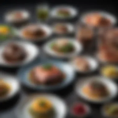 Diverse Culinary Creations with Sous Vide Assortment of sous vide dishes showcasing diverse flavors and textures.