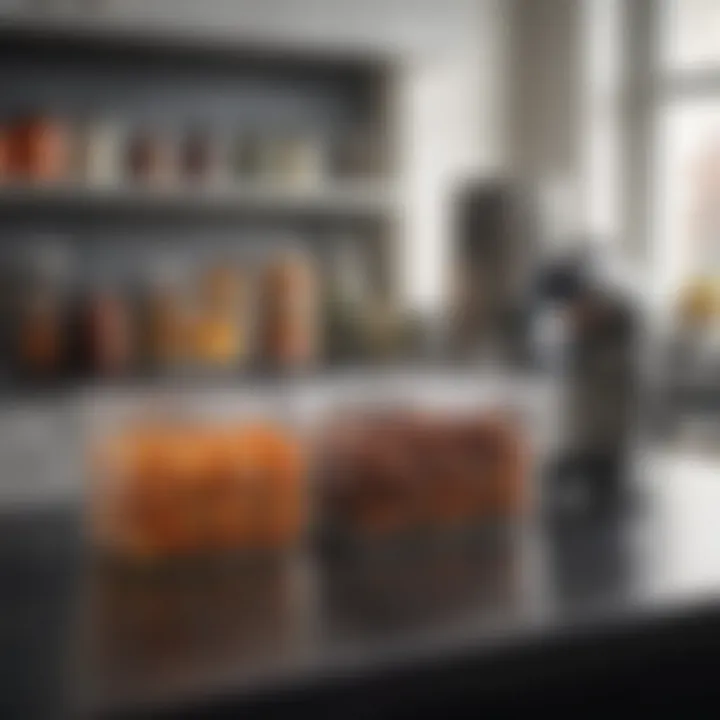 A stylish Star Wars food container set arranged on a kitchen counter