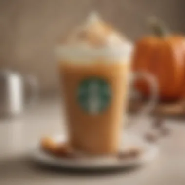 A classic pumpkin spice latte garnished with a dollop of cream and spices