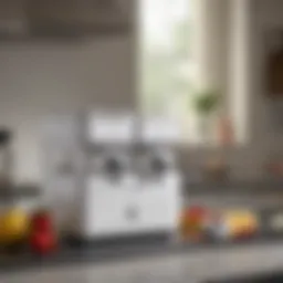 A sleek Suteck yogurt maker on a kitchen countertop showcasing its modern design.