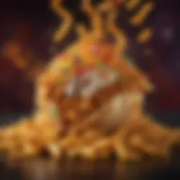 Visual representation of Taco Bell's Nacho Fries advertisement featuring vibrant colors and bold graphics.