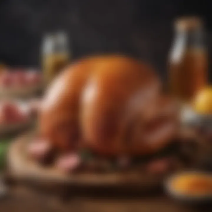 An array of spices and ingredients for honey baked ham