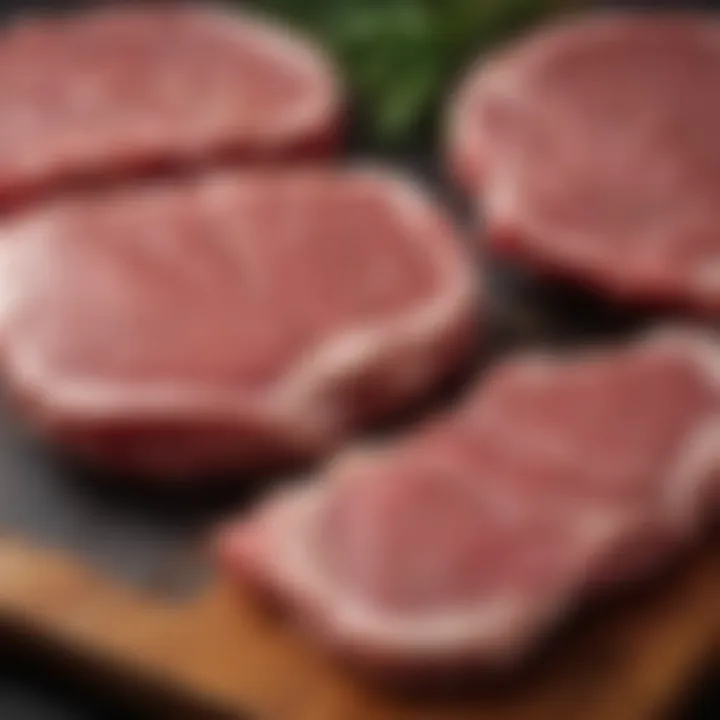 A variety of meat on a thawing board showing effective thawing