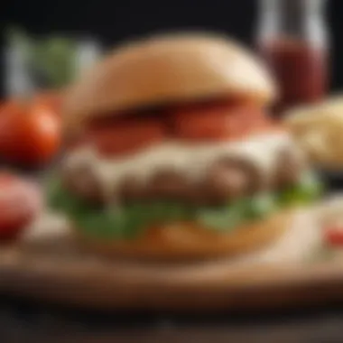 Fresh Ingredients for Meatball Parmesan Sandwich Fresh ingredients for making a meatball parmesan sandwich