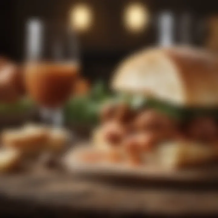 A historical representation of the meatball parmesan sandwich